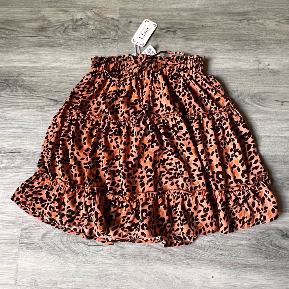 Leopard Ruffle Skirt - SMALL